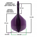 DARTSAN ENTEGRE DART ŞAFT-KANAT SETİ. PP-POLİPROPİLEN. TEK RENK SET PAKETLERİ. YARI SAYDAM-YARI SERT