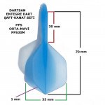 DARTSAN ENTEGRE DART ŞAFT-KANAT SETİ MAVİ TÜRK MALI 