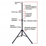 Tripod Ayak. Hoparlör Amfi Dart Metal Ayaklık