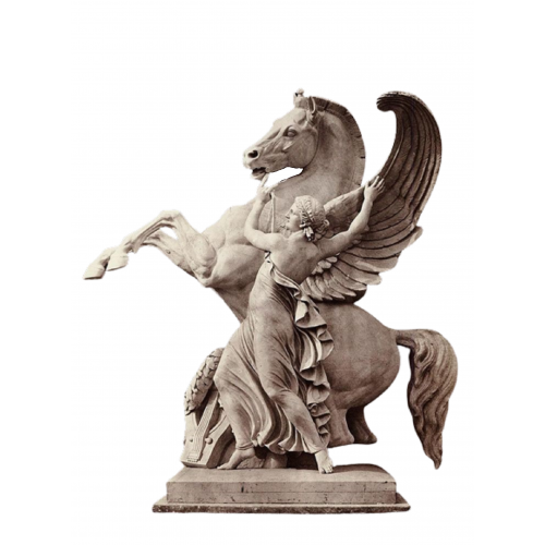  Mitolojik Kanatlı At ve Kadın. Mythological Pegasus And Woman